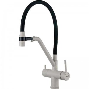 Смеситель для кухни Gappo G4398-81 Белый черный с гибким изливом