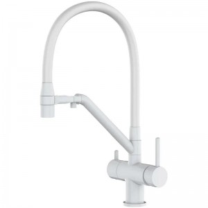 Смеситель для кухни Gappo G4398-88 Белый с гибким изливом