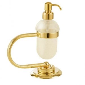 Дозатор жидкого мыла Boheme Murano 10909-G золото настольный