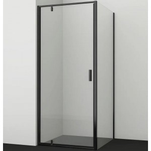 Душевой угол WasserKRAFT Elbe 80x80 74P02 пр-ль черный стекло прозрачное