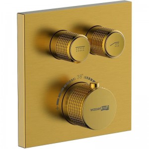 Смеситель для душа WasserKRAFT Aisch 5548 Thermo с термостатом золото матовое