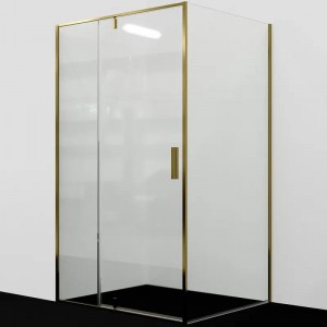 Душевой угол WasserKRAFT Aisch 100x80 55P17 пр-ль матовое золото стекло прозрачное