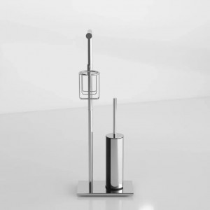 Напольная стойка с держателями для ершика, бумаги и освежителя BN.KN K209921CR, хром