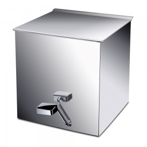 Бачок для мусора с крышкой WINDISCH BOX METAL 89184CR хром 185х185h220