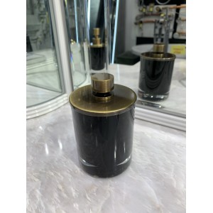Баночка для ватных шариков с крышкой настольная WINDISCH FASHION 88165NOW черный/бронза 80x120