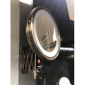 Зеркало косметическое увеличительное с подсветкой LED Холодный свет 5X WINDISCH 99258OW бронза d205