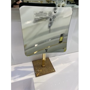 Зеркало косметическое увеличительное настольное 5X WINDISCH 99527O золото 200x200 h350/450