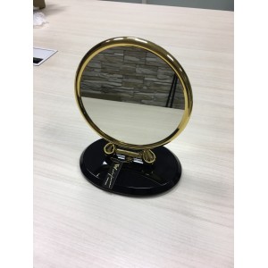Зеркало косметическое увеличительное настольное WINDISCH 99135N золото/черный d160h185