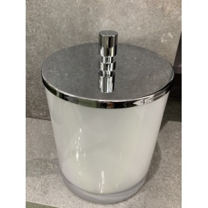 Бачок для мусора с крышкой WINDISCH FASHION 89402BCR белый/хром d180 h255