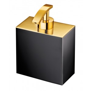 Дозатор для мыла WINDISCH BLACK COLLECTION 90724NO черный/золото 60х100h150