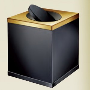 Бачок для мусора WINDISCH BLACK COLLECTION 89712NCR черный/хром