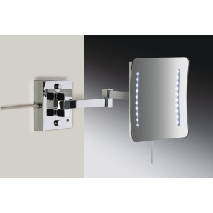 Зеркало косметическое увеличительное с подсветкой LED Холодный свет 5X WINDISCH 99877/2CR хром 200x2
