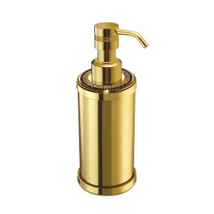 Дозатор для мыла настольный WINDISCH SHINE LIGHT 90538O золото/swarovski d65 h175
